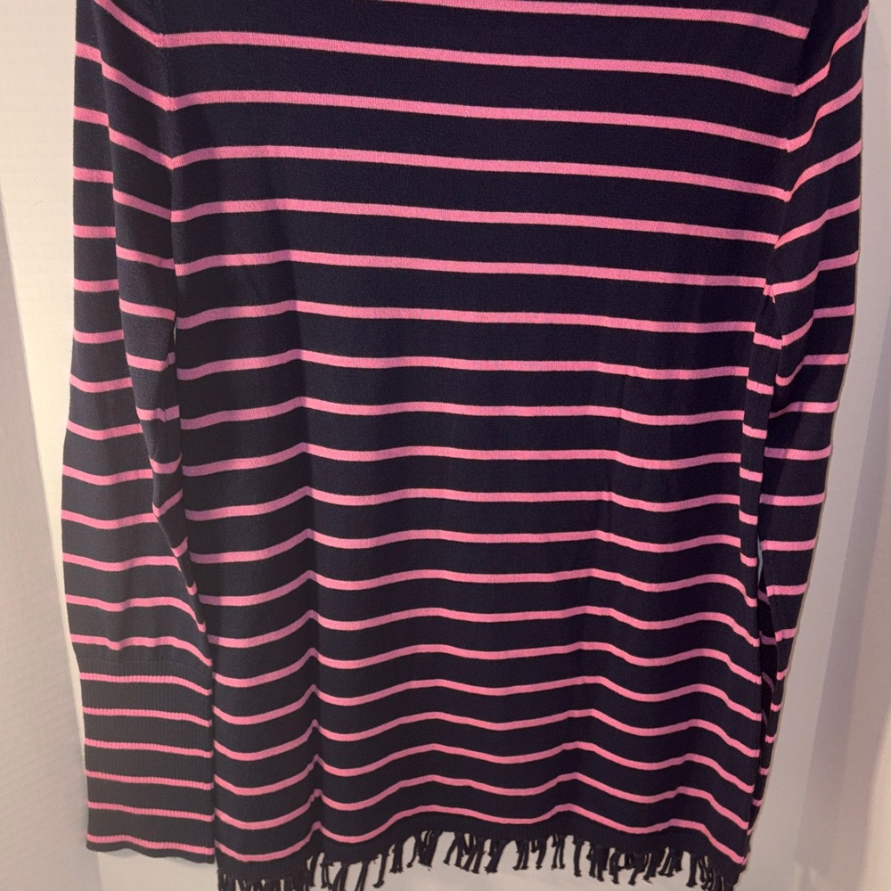 Lilly Pulitzer Navy and Pink‎ Striped Sweater M - Picture 10 of 10
